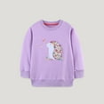 thumbnail image 5 of Toddler Girls Sweatshirts Fall New Knitted Children's Hoodie Cartoon Embroidered Long Sleeved Hoodie Cute Pullover Tops Clothes for Girls Size 4-5T, 5 of 5