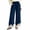 Navy, variant on Girls Soft Velvet Sweatpants Elastic Waist Scalloped Lace Split Pants Hem Wide Leg Loose Casual Lounge Sweatpants with Pockets Gray,2xL