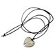 thumbnail image 2 of Collar de cuerda negra con lazo y cordones sexy, cadena de clavícula de metal con forma de corazón, 2 of 6