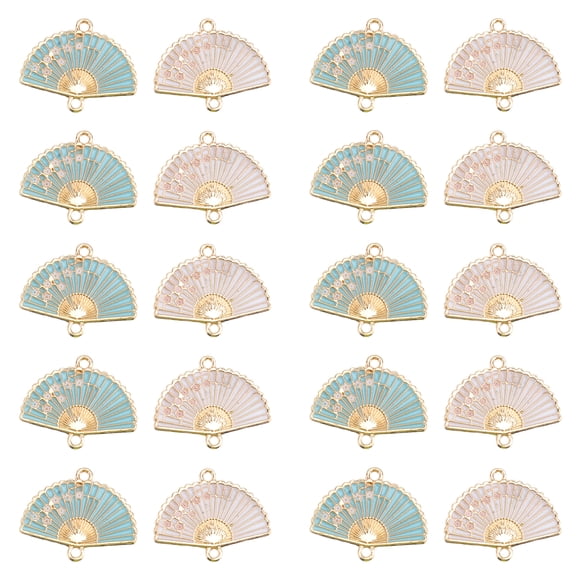 20 piezas de pendientes en forma de abanico, accesorios para hacer tú mismo, colgantes y joyas.