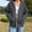 Dark Gray, variant on Womens Zip up Hoodies Fashion Casual 3/4 Sleeve Sweatshirts Comfy Fall Jackets with Pockets Drawstring