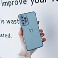thumbnail image 4 of Compatible with Samsung Galaxy A52/A52S Case for Women Girls, Cute Love Heart Pattern Electroplated Design Soft Slim TPU Protective Bumper Cover for Samsung Galaxy A52/A52S-Blue, 4 of 7