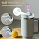thumbnail image 4 of Juego de accesorios para taza Uxcell para vaso con asa, que incluye cubierta de silicona para popote, bota, tapón a prueba de derrames, encanto de asa, etiqueta de iniciales letra Q, 4 of 7