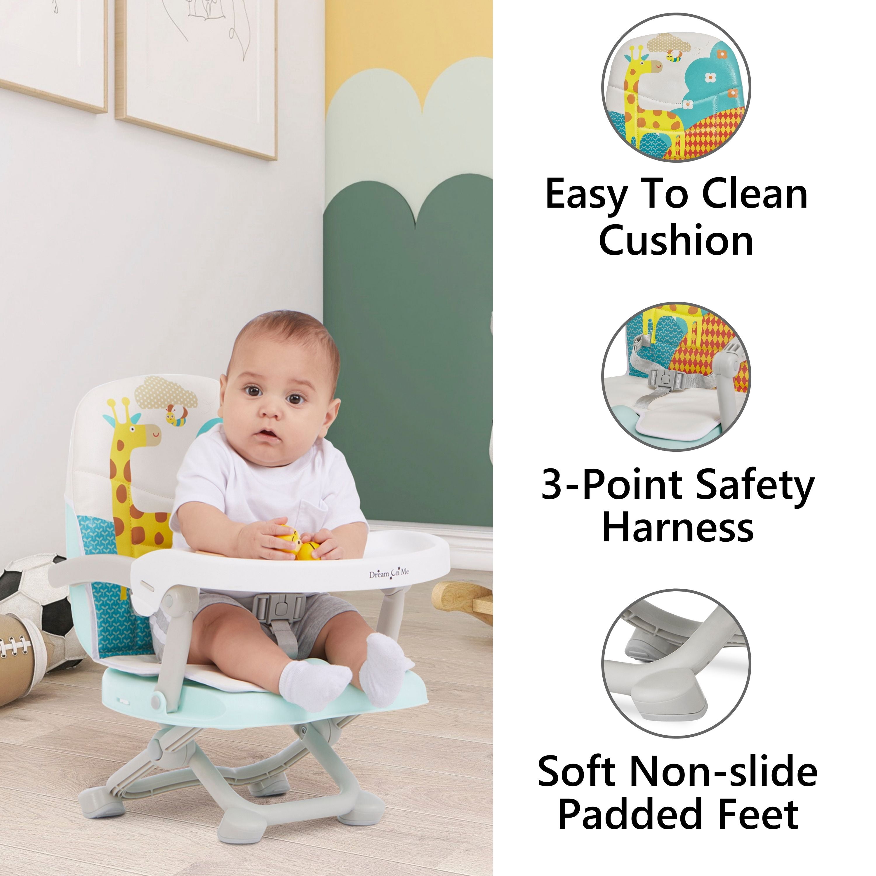 Dream On Me Munch N' Go Booster Seat in Mint