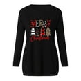 thumbnail image 4 of Camisas Navideñas Para Mujer, Camisetas de Manga Larga, Blusa Pulóver Fruncida de Cuello Redondo Con Estampado de Moda Erógena Informal Odeerbi ODB201903, 4 of 5