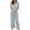 Gray, variant on TIHLMK Rompers for Women Fashion Women Summer Casual Short Sleeve Solid Color Wide Leg Pants Jumpsuits Gift for Women