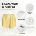 thumbnail image 6 of Lsque Yellow Gingham Printed Women's Running Shorts with Liner Pockets,Elastic Quick Dry Workout Athletic Gym Yoga Shorts,Womens High Waist Shorts-X-Large, 6 of 9