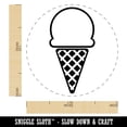 thumbnail image 2 of Yummy Ice Cream Cone Self-Inking Rubber Stamp Ink Stamper - Lime Green Ink - Medium 1 Inch, 2 of 7