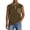 Brown, variant on Men's Horizontal Striped Sleeveless Shirts Washed Tank Tops Button Down Polo Shirt Vintage Solid vest with Chest Pocket,Brown,XXXL