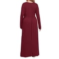 thumbnail image 5 of TARAINYA Plus Size Women Long Sleeve Maxi Dress Casual Dresses with Pockets, 5 of 9