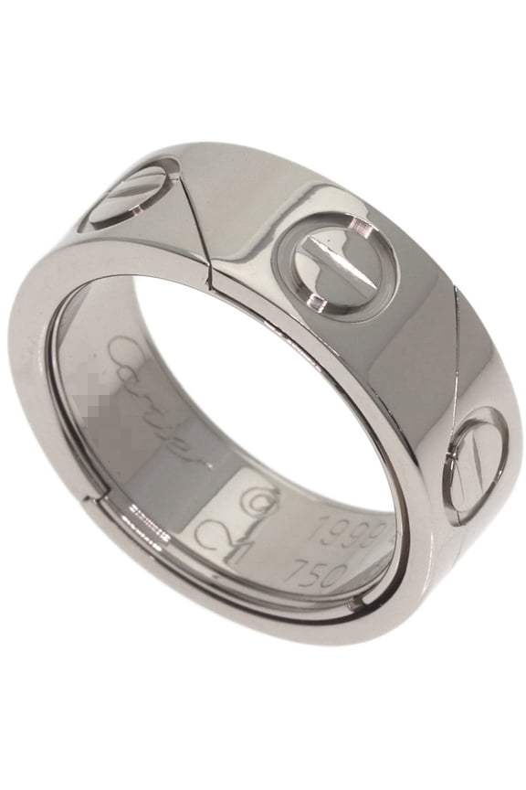 Pre-Owned Cartier Astro Love Ring #52, 18K White Gold, Women's Ring, CARTIER