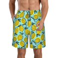 thumbnail image 1 of Fotbe Lemon1 Trajes de Baño Estampados para Hombre, Shorts de Verano de Secado Rápido, Ropa de Playa, Bañadores-Small, 1 of 6
