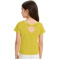thumbnail image 4 of hoksml Girls' Summer Short Sleeve T-Shirts Back Bow Cutout Crew Neck Casual Tees Multi Color Options for School and Daily Wear, 4 of 8