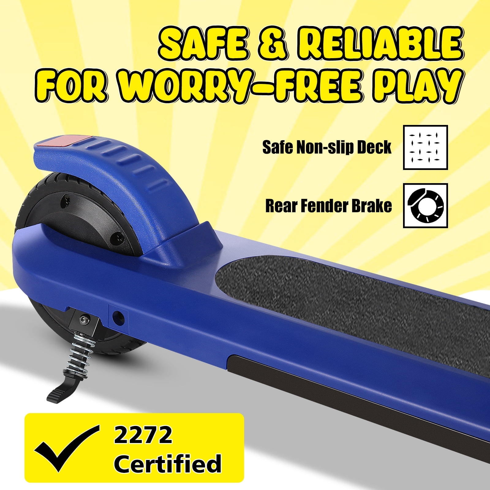 SANOPY Electric Scooter for Kids Ages 6-14 with Dynamic Lights, LED Display, 8 MPH, 80 mins Ride Time, Adjustable Handlebar Height, Lightweight Kids Electric Kick Scooter, Blue