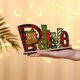 thumbnail image 1 of KG decoraciones navideñas en Stock Noel Navidad Natale madera Santa decoraciones navideñas coloridas palabras de madera Feliz Navidad ornamento, 1 of 4