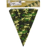 Angle View: Beistle 50709 Camo Pennant Banner Party Supplies, Multicolored