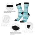 thumbnail image 3 of Vsdgher Teal Turquoise Wood Crew Socks for Men & Women, Breathable Casual Athletic Ankle Socks, 3 of 6