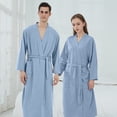 thumbnail image 2 of CAIXIA Robes For Women Cotton Kimono Style Hotel and Home Bathrobe Soft Polyester Dressing Gown for Women and Men Comfortable Sleepwear Loungewear, 2 of 3