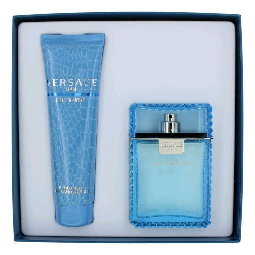 Versace Versace Man Eau Fraiche Cologne Gift Set for Men, 2 Pieces