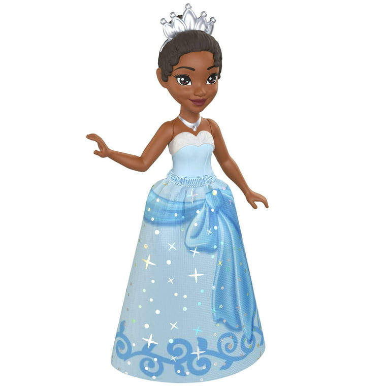 Disney Princess Tiana Posable Small Doll in Shiny Outfit with