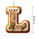 thumbnail image 3 of Adorno colgante del árbol de Navidad con 26 letras, 8CM L, Característica: Adorno colgante del árbol de Navidad con 26 letras, Adornos de Navidad personalizados DIY, Decoración de Navidad, Decoración, 3 of 5