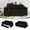 Black, variant on 68" Chenille Two Seater Couch, Living Room Loveseat with Usb Charging, Upholstered Loveseat with Storage for Living Room, Pink