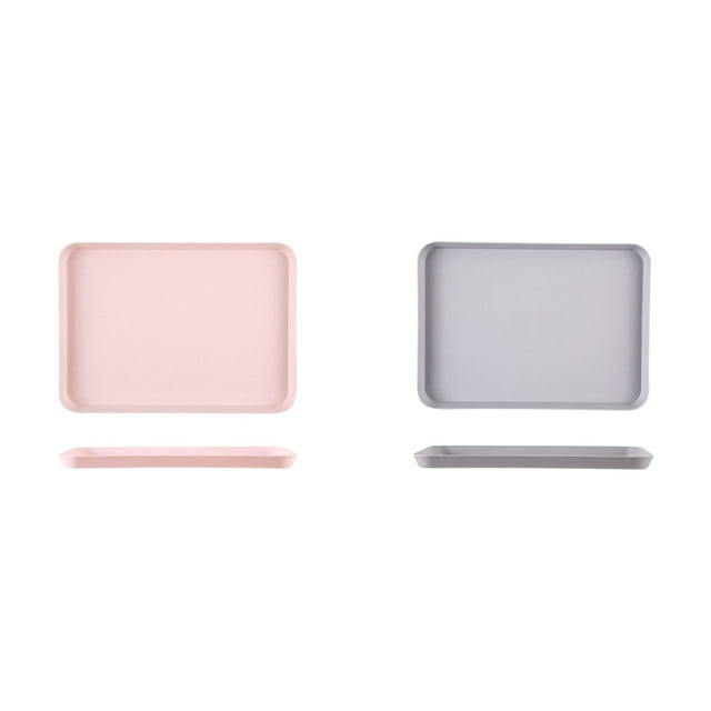 (2-Pack) Rinsvye Kitchen Rectangular Tray Creative Wire Roasting Rack Idea of Placing Tea Wire Rack for Baking Sheet Cups Fruit Plates in Stainless Steel Cookie Sheet Set The Living Room