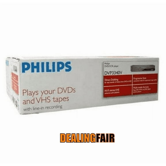 Philips DVP3340V DVD VCR Combo DVD Player VHS Player (New)