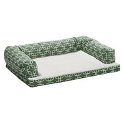 Midwest Quiet Time Defender Orthopedic Dog Sofa, 33.75" L X 53.5" W X 11" H, Teflon Green