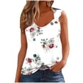 thumbnail image 2 of ALLLIST Womens Tops White V-Neck Sleeveless Graphic Tank Tops Tank Tops for Women 2024 S, 2 of 3