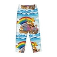 thumbnail image 4 of Sigee Rainbow Animals on Noah's Ark Print Women's Soft Pajama Pants - Breathable and Comfortable Lounge Sleep Bottoms with Elastic Waistband and Pockets-Large, 4 of 9