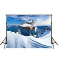 thumbnail image 2 of ABPHOTO Polyester Pastel Snow Mountain Scenery Backdrops Photography Photo-backdrop Portrait Winter Natural Scenic Photography for Photo Shoot 7x5ft, 2 of 4