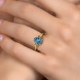 thumbnail image 4 of Gem Stone King 10K Yellow Gold London Blue Topaz and Yellow Citrine Engagement Ring for Women | 2.76 Cttw | Oval 9X7MM | Gemstone November Birthstone | Size 8, 4 of 6
