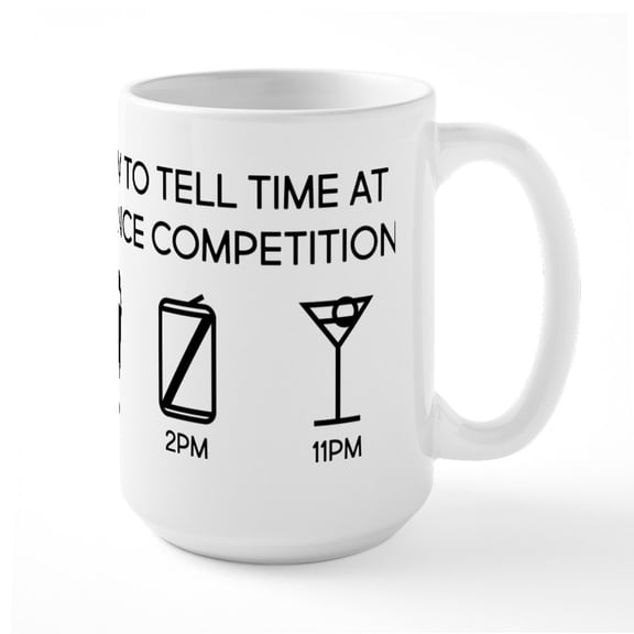 CafePress - How To Tell Time At A Dan - 15 oz Ceramic Large White Novelty Mug