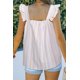 thumbnail image 1 of ABPHQTO Camiseta sin mangas de rayas con cuello cuadrado bordado azul cielo para mujer, 1 of 5