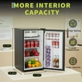thumbnail image 2 of Mini-frigo de 3,2 Pi3 avec Congélateur, Réfrigérateur Compact à Porte Simple, Économie d'Énergie, Petit Frigo avec Contrôle du Thermostat Réglable, Mini-Frigo pour Chambre, Dortoir, Bureau, Noir, 2 of 6