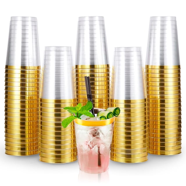 100 Vasos Elegantes Desechables De Plástico 12 Oz De Fiesta Berry Hip CUPDO12
