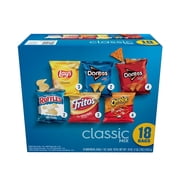 Frito-Lay Snacks Classic Mix Chips Variety Pack, Doritos, Lay's Ruffles, Cheetos, Fritos, 18 Count(Pack of 1) (Assortment May Vary)