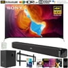 Sony XBR75X950H 75 inch X950H 4K Ultra HD Full Array LED Smart TV 2020 Model Bundle with 60W Soundbar with Subwoofer, Flat Wall Mount Kit, 6-Outlet Surge Adapter, Screen Cleaner and TV Essentials