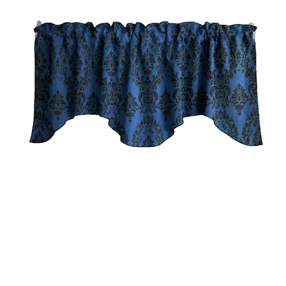 Damask Taffeta Scalloped Valance Curtain Window Treatment Kitchen Home Décor 58" Wide / 20" Tall