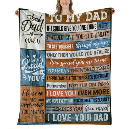

Birthday Gifts for Dad Dad Birthday Gifts Father s Day Dad Gifts from Daughter Valentines Day Gifts for Dad I Love You Dad Soft Sunflower Pillow Blanket 59x79 (#088)