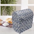 thumbnail image 3 of Ethnic Stand Mixer Cover, Far Eastern Scales Messy Curves with Vertical Stripes and Grungy Look, Kitchen Appliance Organizer Bag Cover with Pockets, 5 Quarts, Navy Blue and Cream, by Ambesonne, 3 of 4