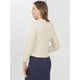 thumbnail image 5 of Oficina de trabajo para mujer, sin cuello, con cremallera, abrigo corto, traje, chaqueta, chaqueta cortada Beige S, 5 of 6