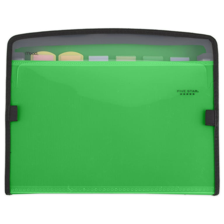 Five Star Sturdy 7-Pocket Expanding File with Colorful Tabs, 8 1/2