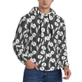 thumbnail image 2 of Rateoe Tulips Flowers Pattern Mens Hoodie, Pullover Hooded Sweatshirt, Kangaroo Pocket Hoodie Ideal for Daily Wear, Travel and Home-XX-Large, 2 of 7