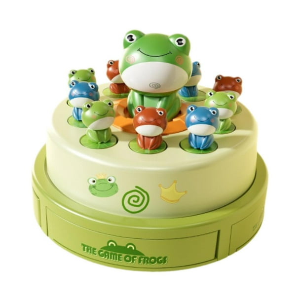 Juego de mesa con ranas que rebotan, juego familiar, juegos de música para atrapar, juguete preescolar para niños