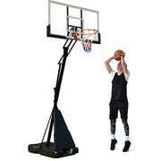 Vebreda 54 in. Portable Basketball Hoop System, 7.5 - 10 ft. Height Adjustable