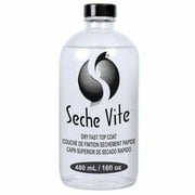 Seche Vite Dry Fast Top Coat- Glossy, High Shine Finish - Refill Bottle - 16oz