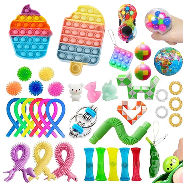 SUNSIOM Press Type Decompression Toy Kit, Stress Relief Toys Set for Child