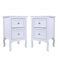 thumbnail image 5 of Tcbosik 2 Pack Modern Side Table with 2 Storage Drawers, Small End Table, Night Stand for Bedroom, Living Room, White, 5 of 10